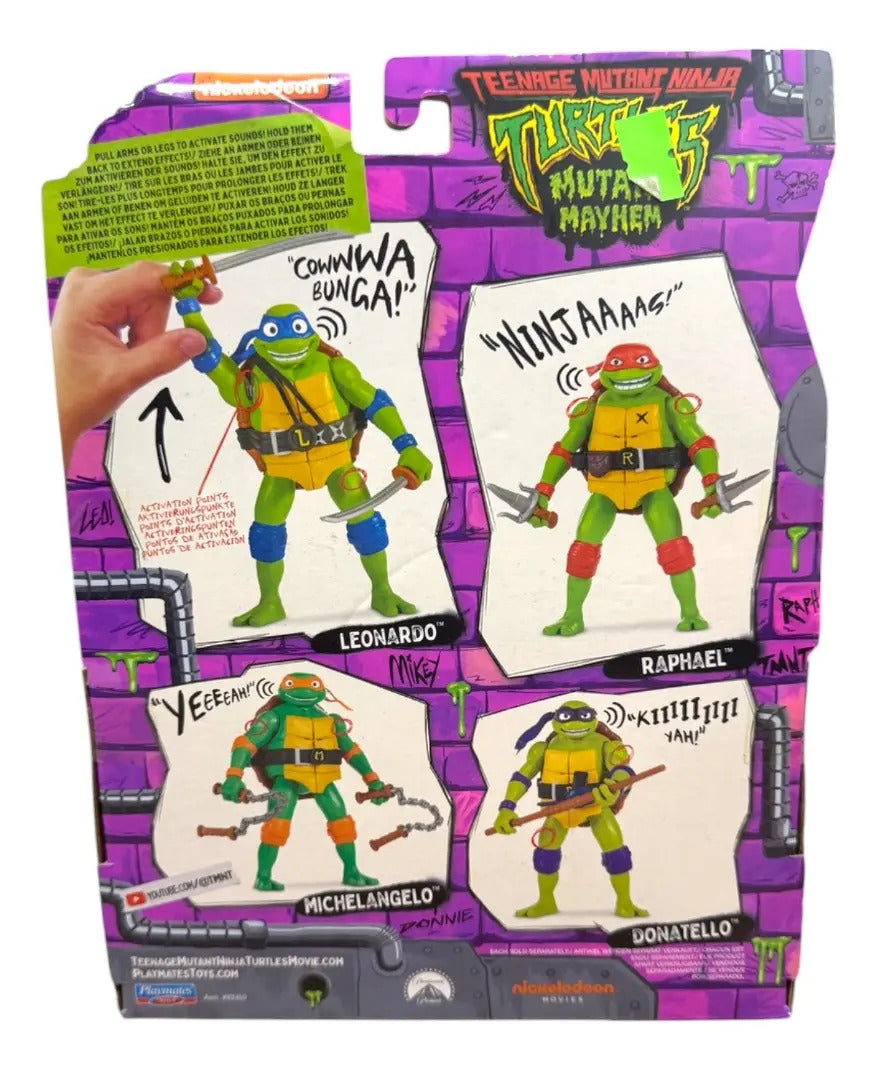 Tortugas Ninja Mutant Mayhem Leonardo Shouts Playmates Cf