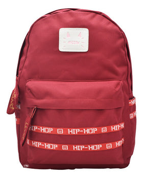 Mochila Escolar Lluvia Rojo 29L Poliéster Liso Estampado Compartimento Laptop