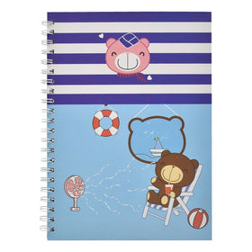 Cuaderno Tapa Dura Cuadricula 80 Hojas Oso Sm24esl504