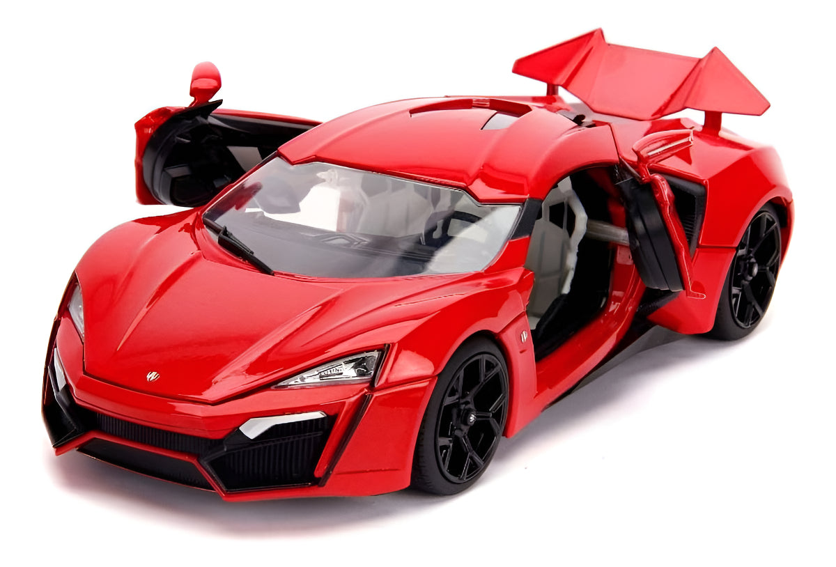 Carro Colección Jada Escala 1:18 Lykan Hypersport Rápidos y Furiosos Rojo