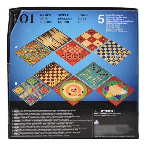 101 Juegos De Mesa 5 Tableros Dobles Spin Master Da