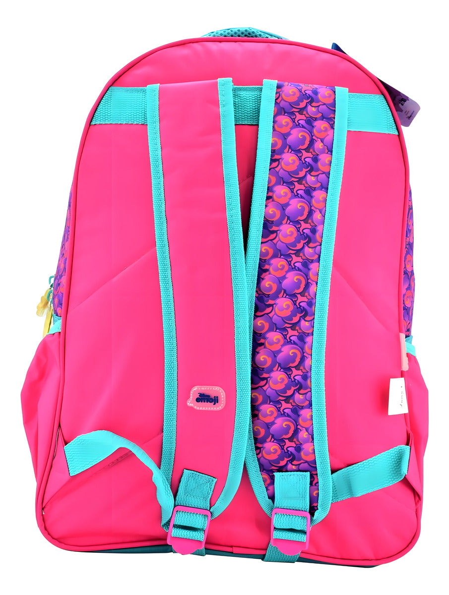 Mochila Escolar Emoji 21L Niñas Princesa Jasmine Cian Rosa