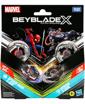 Pack x2 Spider-man 3-60f Vs Venom 3-80n Rojo Takara Tomy Beyblade X