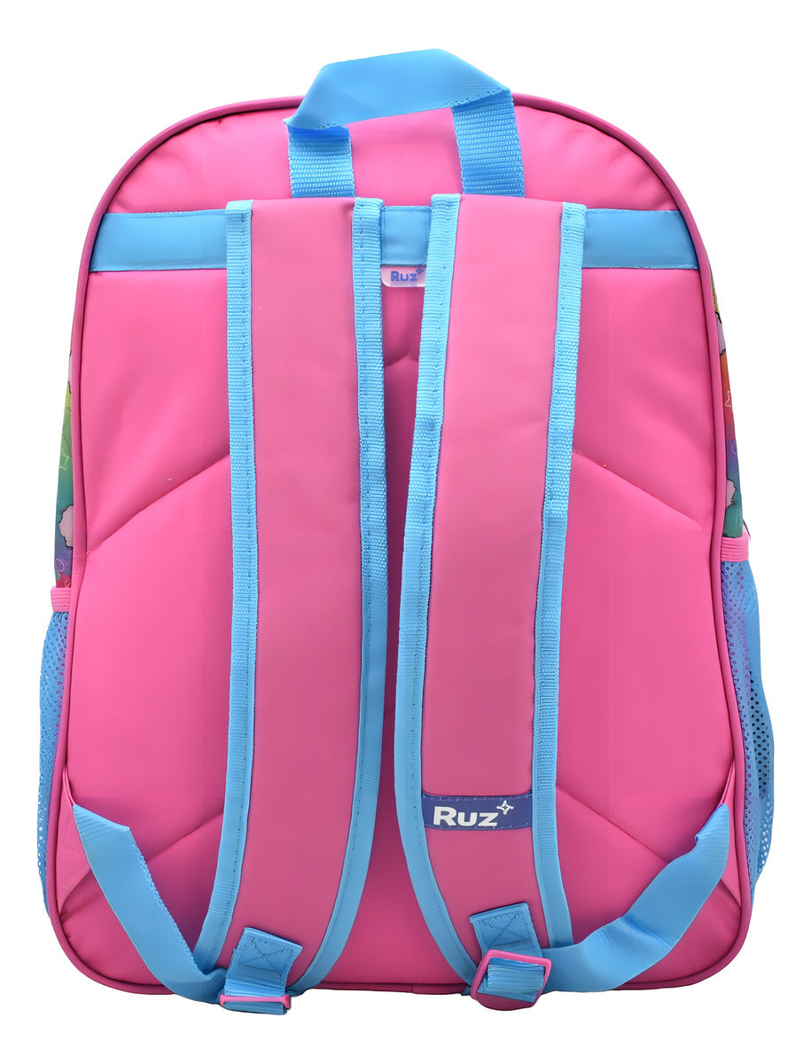 Mochila Poopsie Relieve Estampado Did It Again 162142 Primaria Ruz Color Rosa