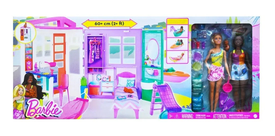 Barbie Vacaciones En La Casa De Verano 31 Accesorios Mattel