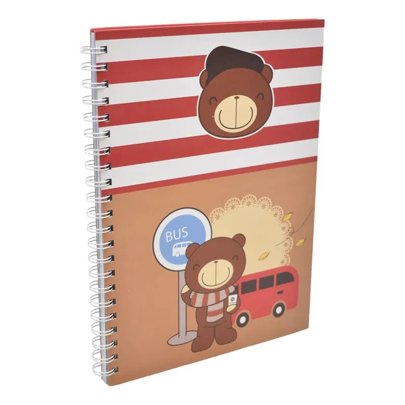 Cuaderno Tapa Dura Cuadricula 80 Hojas Oso Sm24esl504