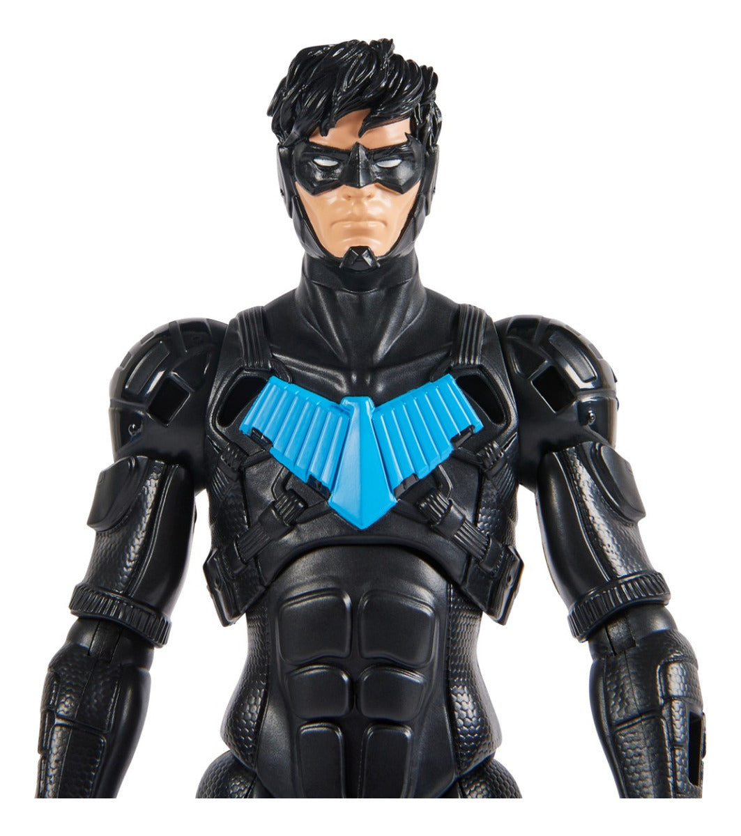 Figura Nightwing 30 cm 15 accesorios, 17 puntos articulación