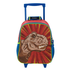 Chenson Small Backpack with Wheels for Boys, School Children, Kindergarten, T-rex Dicor Co66062-r Factory Trolley