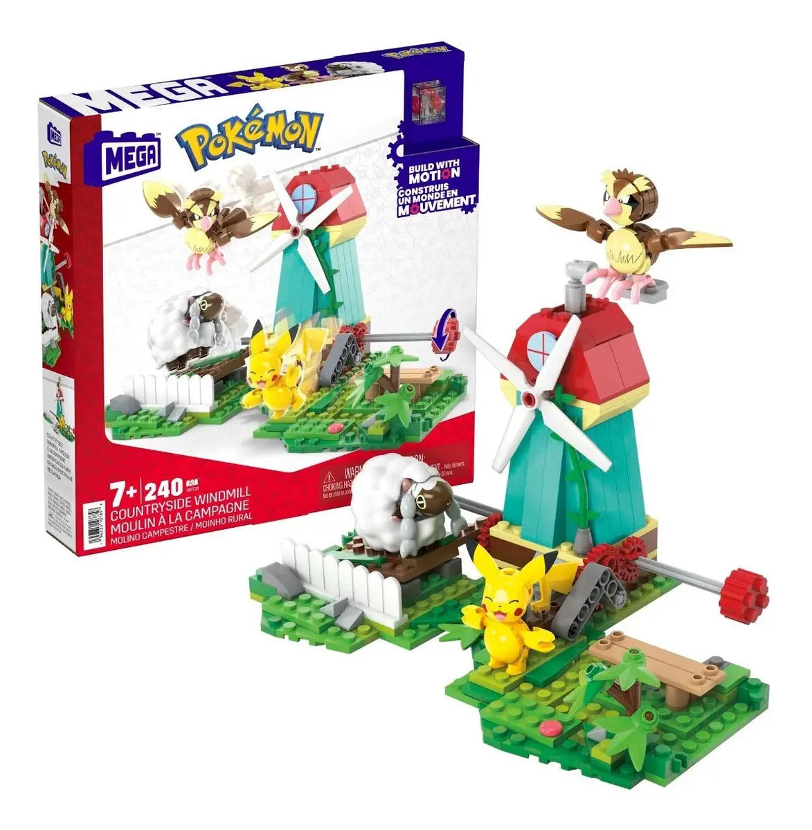 Mega Construx Pokemon - Molino Campestre - 240 Pcs -original Tres Personajes