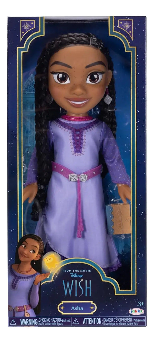 Disney Wish Asha Con Libro Muñeca 34cm Jakks Pacific