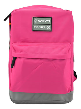 Wily's Women's School Backpack, Bubblegum Pink, 18L, Laptop Compartment