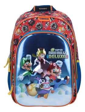 Mochila Grande Rojo Chenson Mario Bros Xelu Rojo