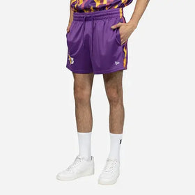 New Era Short Los Angeles Lakers Nba Estampado Violeta Talla L 100% Poliéster Ideal Para Fans Y Eventos Deportivos