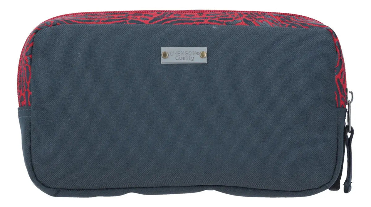 Lapicera Kream Con 2 Cierres Relieve Roja 1818 Chenson
