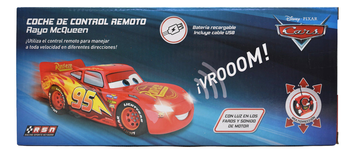 Disney Cars Rayo Mcqueen Vehiculo Radio Control 27cm Toymark Rojo Rayo Mcqueen - Vista trasera