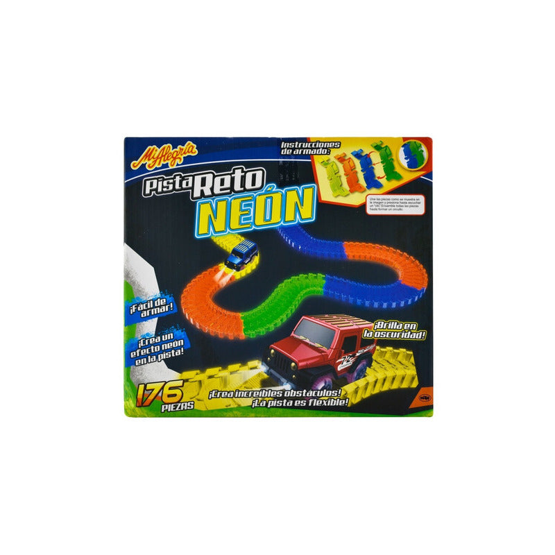 Pista Reto Neon 176 Pz Mi Alegria Color Multicolor