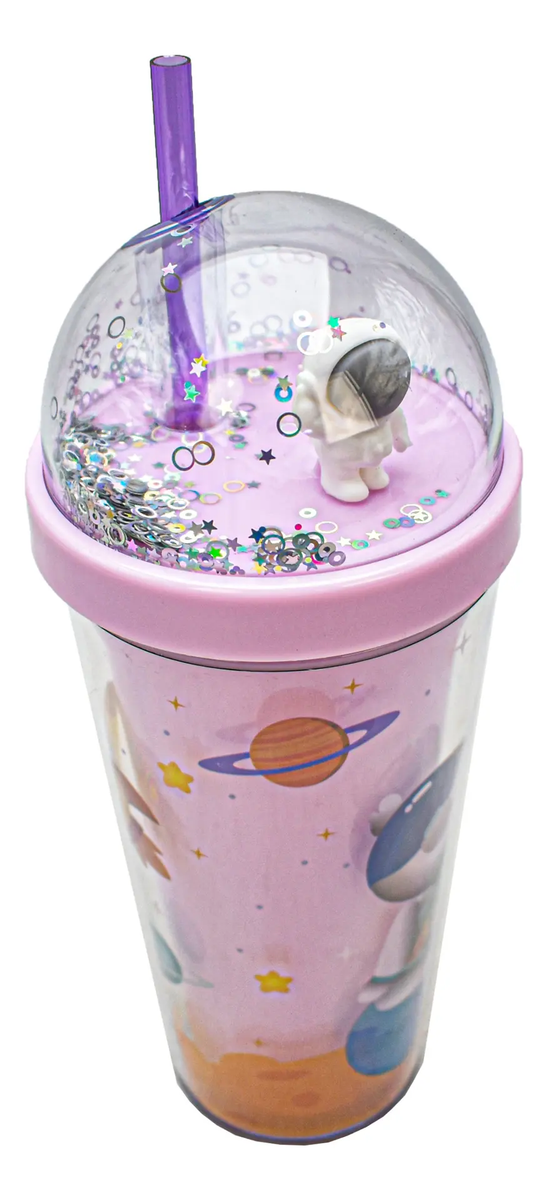 Vaso Doble Pared Astronauta Tapa Decorativa Sm22hat293