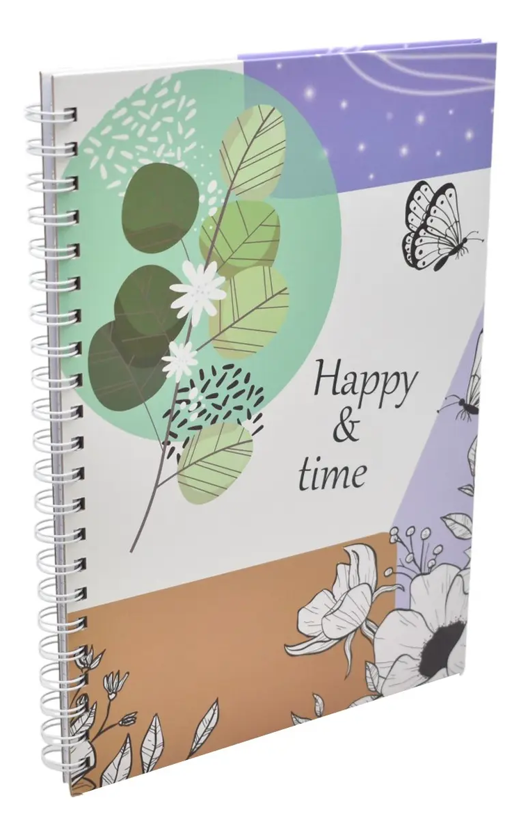 Cuaderno Tapa Dura Cuadricula 80 Hojas Happy Time Sm24esl514