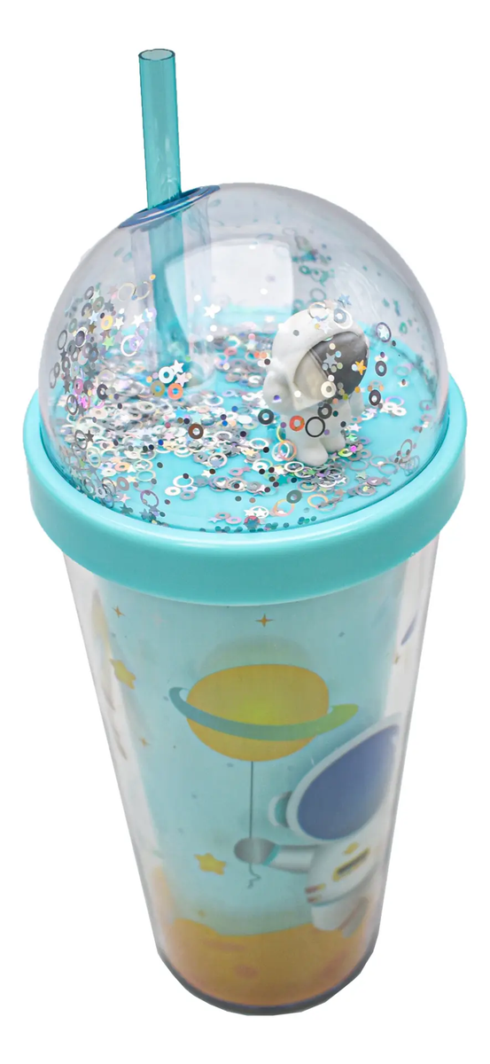 Vaso Doble Pared Astronauta Tapa Decorativa Sm22hat293