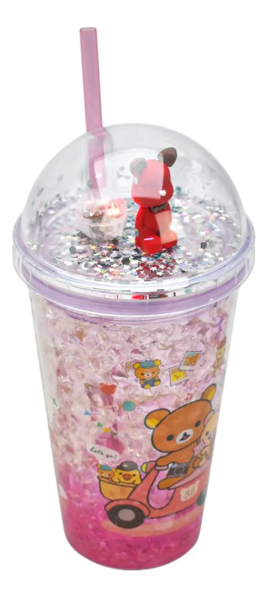 Vaso Doble Pared Gel Enfriador Con Luz Ositos Sm22hat251