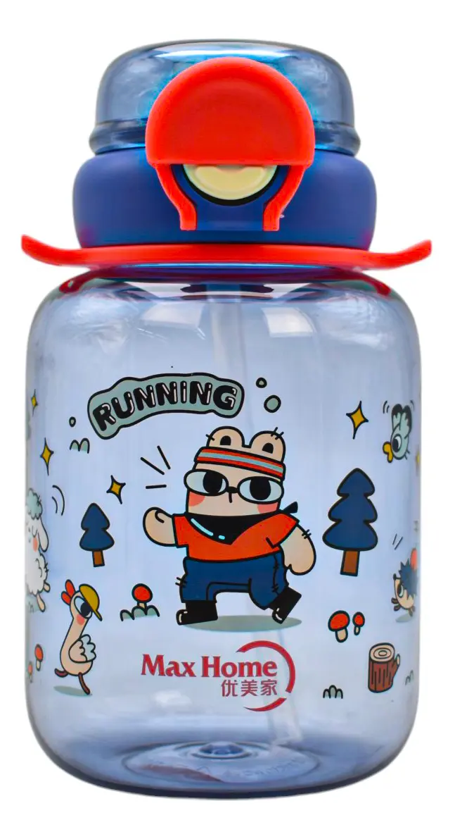 Botella Con Animalitos Para Niño 600ml Max Home Sm23coh216