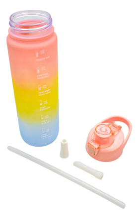 Botella Deportiva Con Asa Arcoiris Puntos 1100ml Sm22hat272