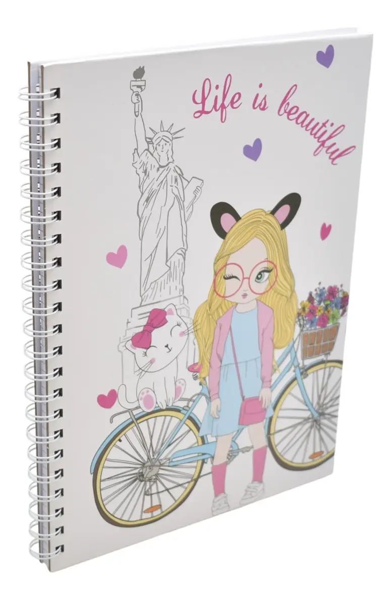 Cuaderno Tapa Dura Cuadricula 80 Hojas Niña Sm24esl518