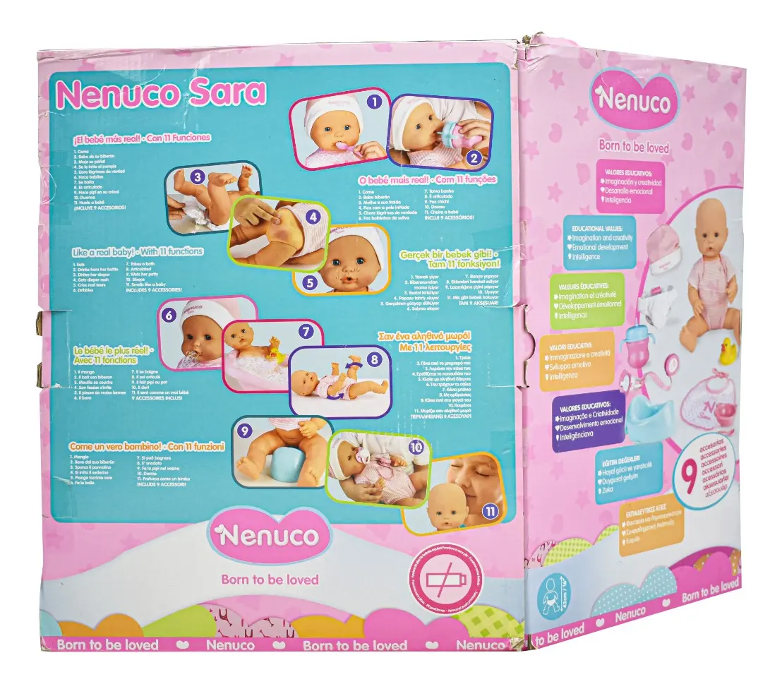 Nenuco Sara El Bebe Mas Real 11 Funciones 38 Cm Famosa Cd
