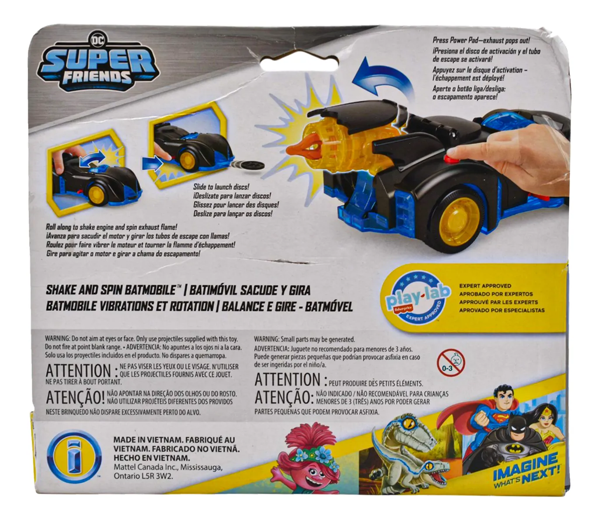 Dc Super Friends Batimovil Y Figura Sacude Gira Imaginex Cf