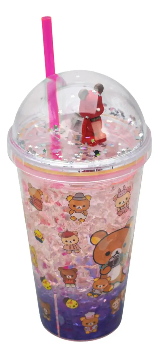 Vaso Doble Pared Gel Enfriador Con Luz Ositos Sm22hat251