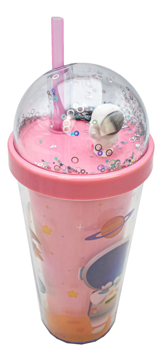Vaso Doble Pared Astronauta Tapa Decorativa Sm22hat293