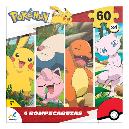 Rompecabezas 4 En 1 Pokémon