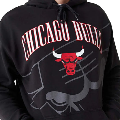New Era Sudadera Chicago Bulls Con Capucha Negra Talla L Diseño Ideal Para Fans Del Equipo Uso Diario O Deportivo