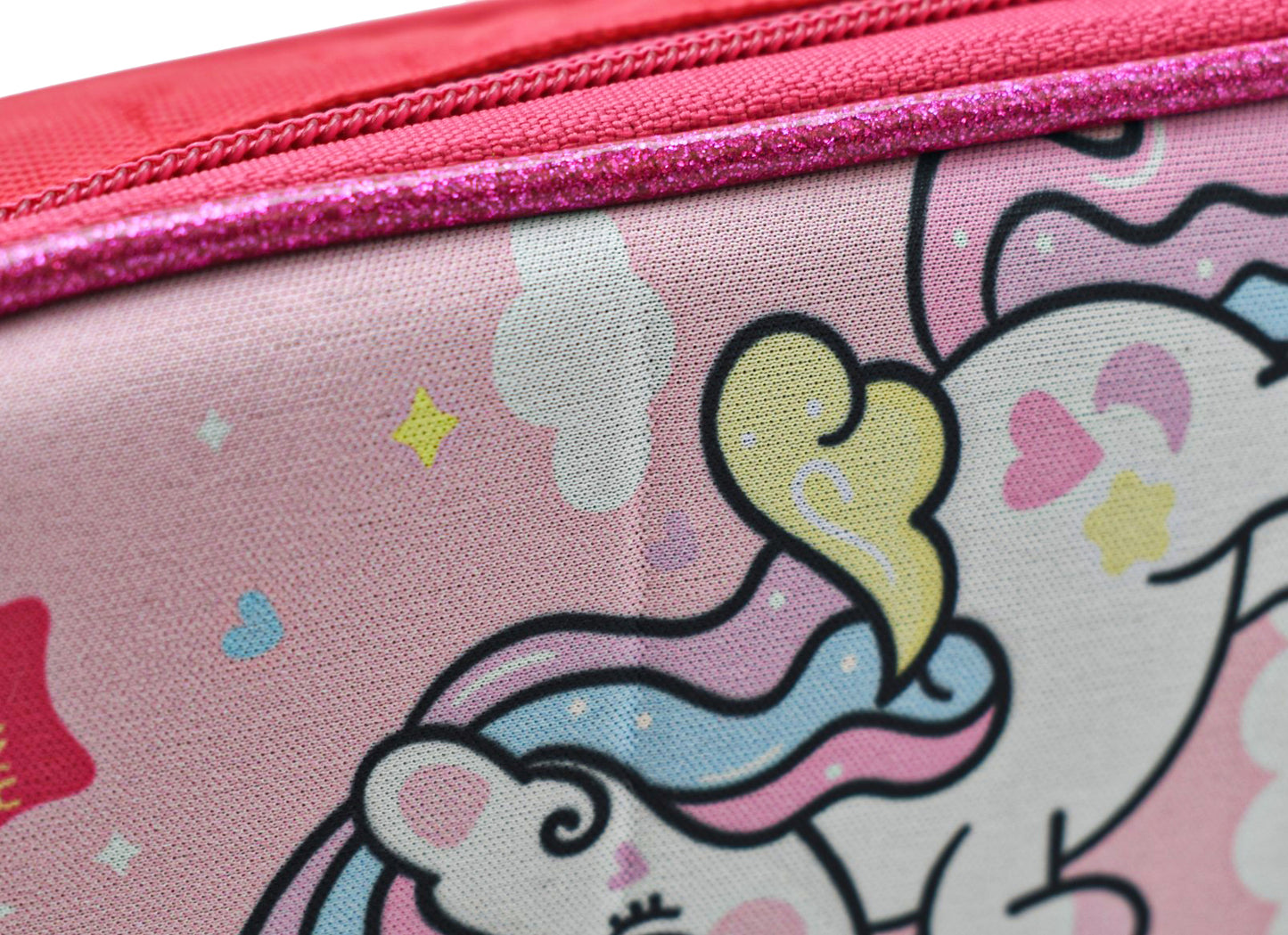 Mochila Con Ruedas Lonchera Y Lapicera Unicornio Sun Happy Sin Luz Primaria Con Detalle