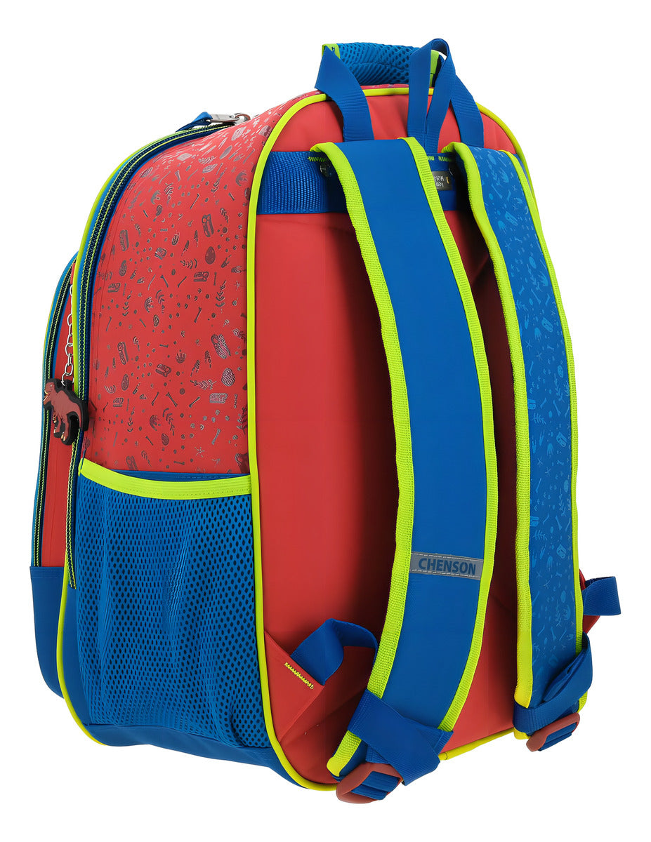 Mochila Escolar Primaria Grande Chenson Dinosaurio T-rex Co66058-r