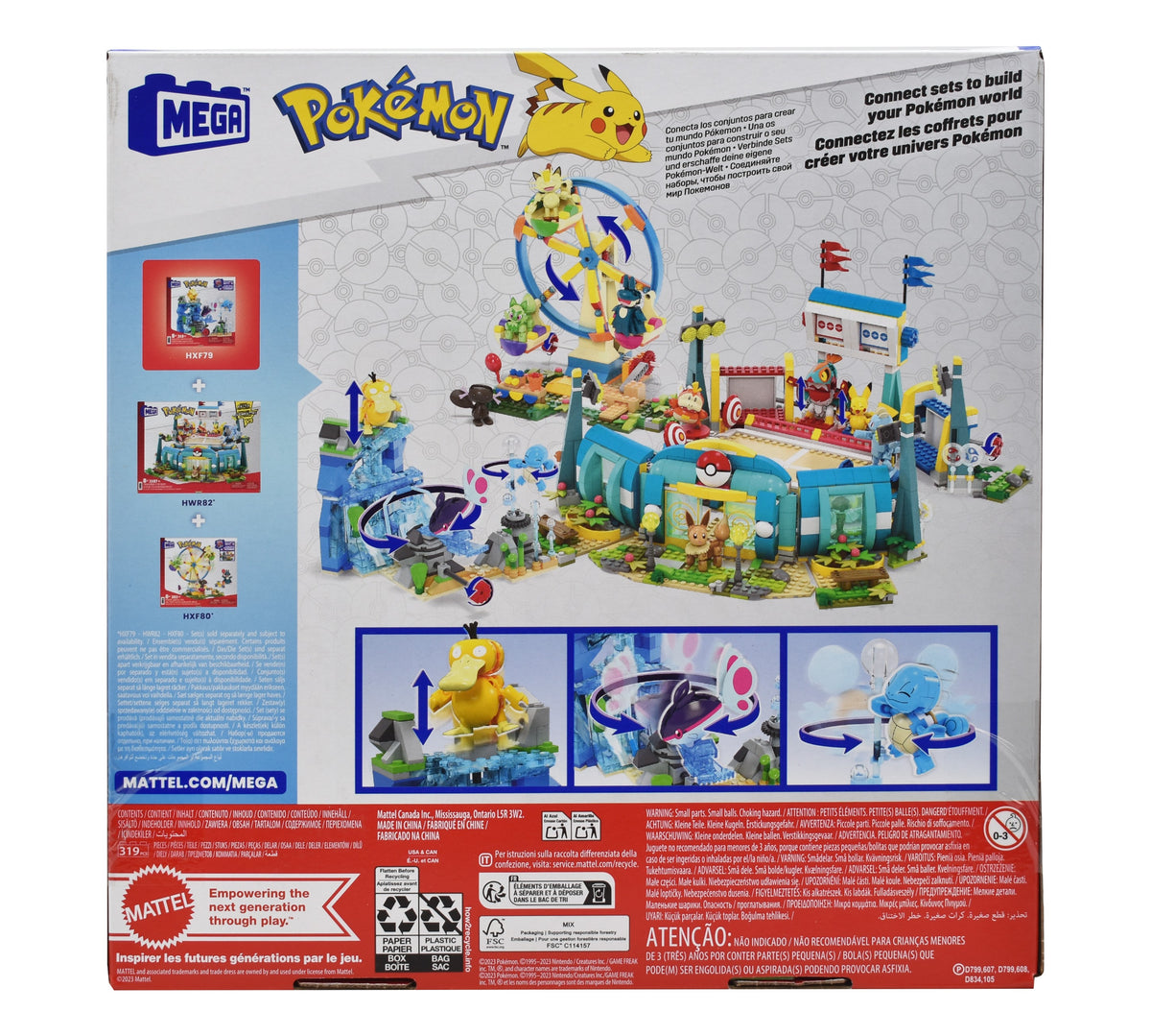 Mega Pokemon Aventura Acuática 319 Piezas Mattel Cf