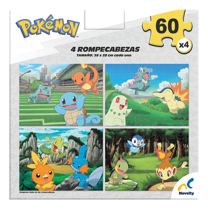 Rompecabezas 4 En 1 Pokémon