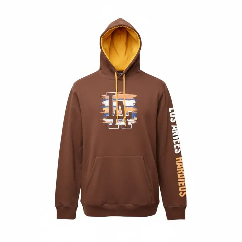 Sudadera Los Angeles Dodgers MLB Con Capucha Cafe Talla L New Era