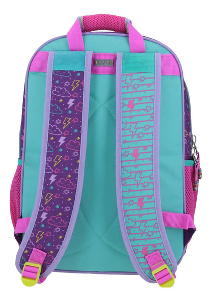 Mochila Happy Girl Be Strong Nube Glitery Primaria Chenson