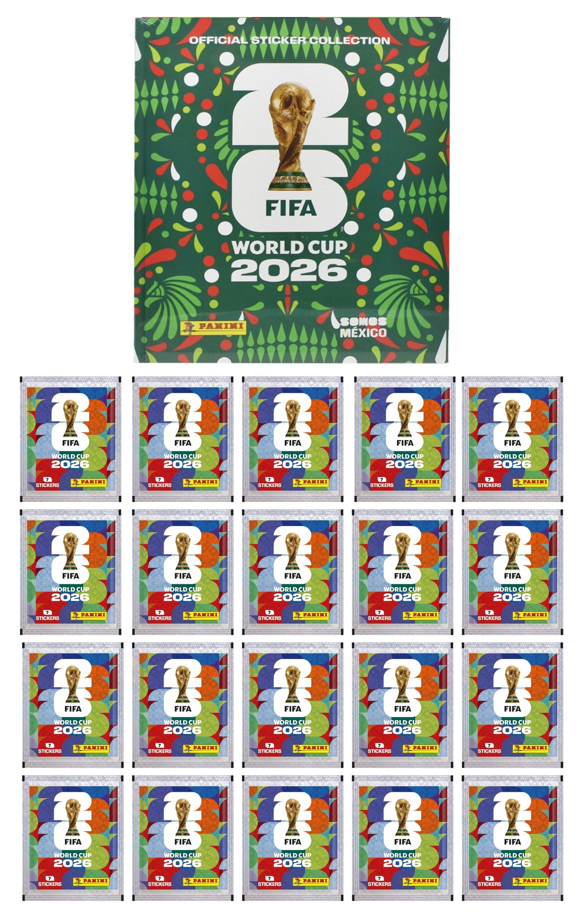 Copa Mundial Fifa 2026 Pack 20 Sobres Y Album Duro Panini
