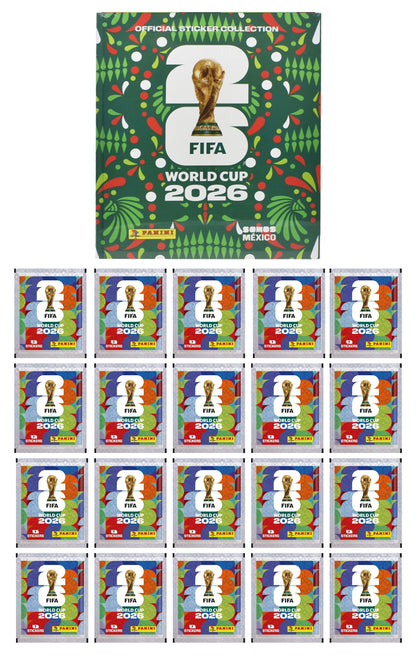 Copa Mundial Fifa 2026 Pack 20 Sobres Y Album Duro Panini
