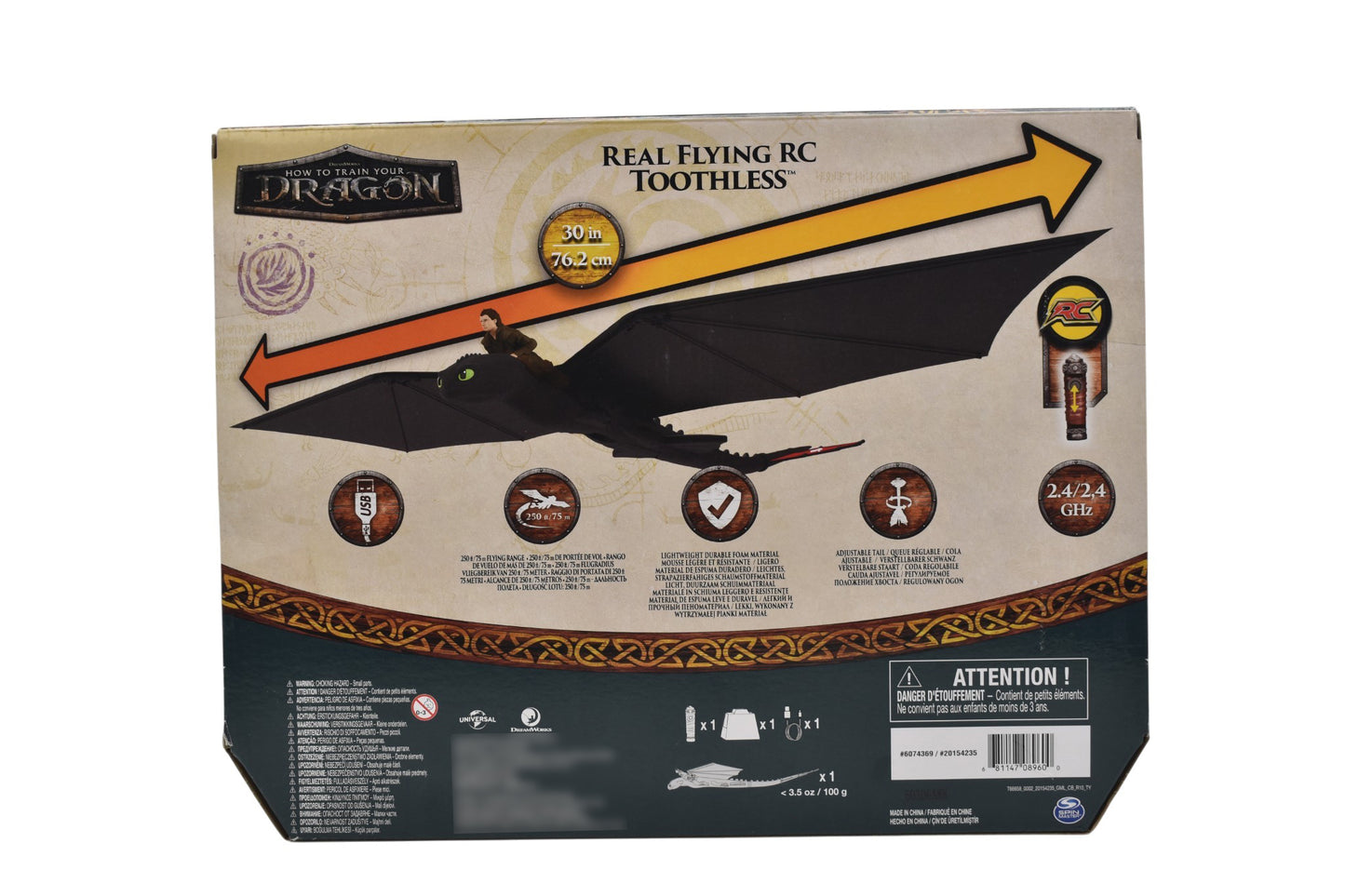 Como Entrenar A Tu Dragon Dron Volador 76cm Spin Master Cf