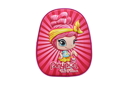 Mini Backpack Pinypon Mix And Match 3d Rosa Famosa Detalle