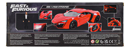 Fast And Furious Dom Lykan Hypersport Con Luz 1:18 Jada Cf Rojo