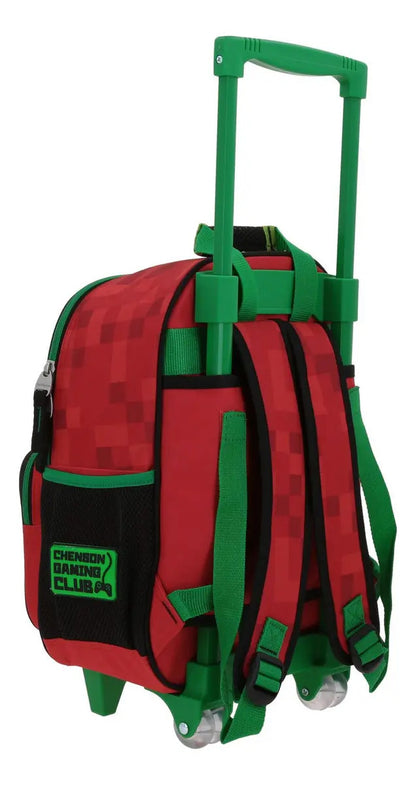 Mochila Con Ruedas Gaming Galaga Estampado 3d Kinder Chenson