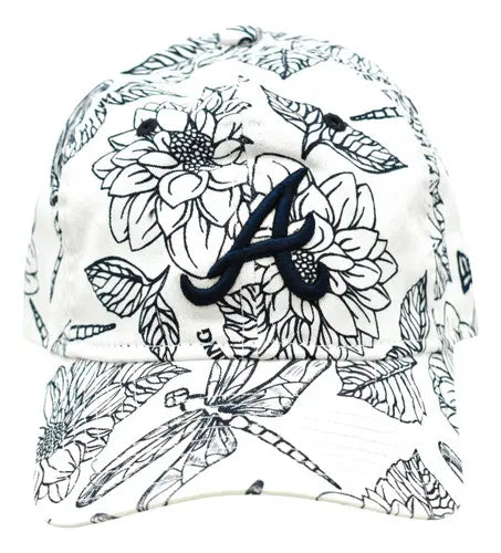 Gorra Atlanta Braves Mlb 9twenty Women Ajustable  Blanco Talla Unica Bordado New Era