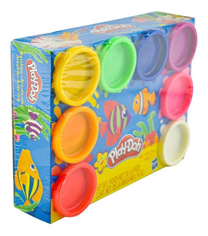 Play Doh Arcoiris Paquete De 8 Latas 448 Gr Total Hasbro Multicolor