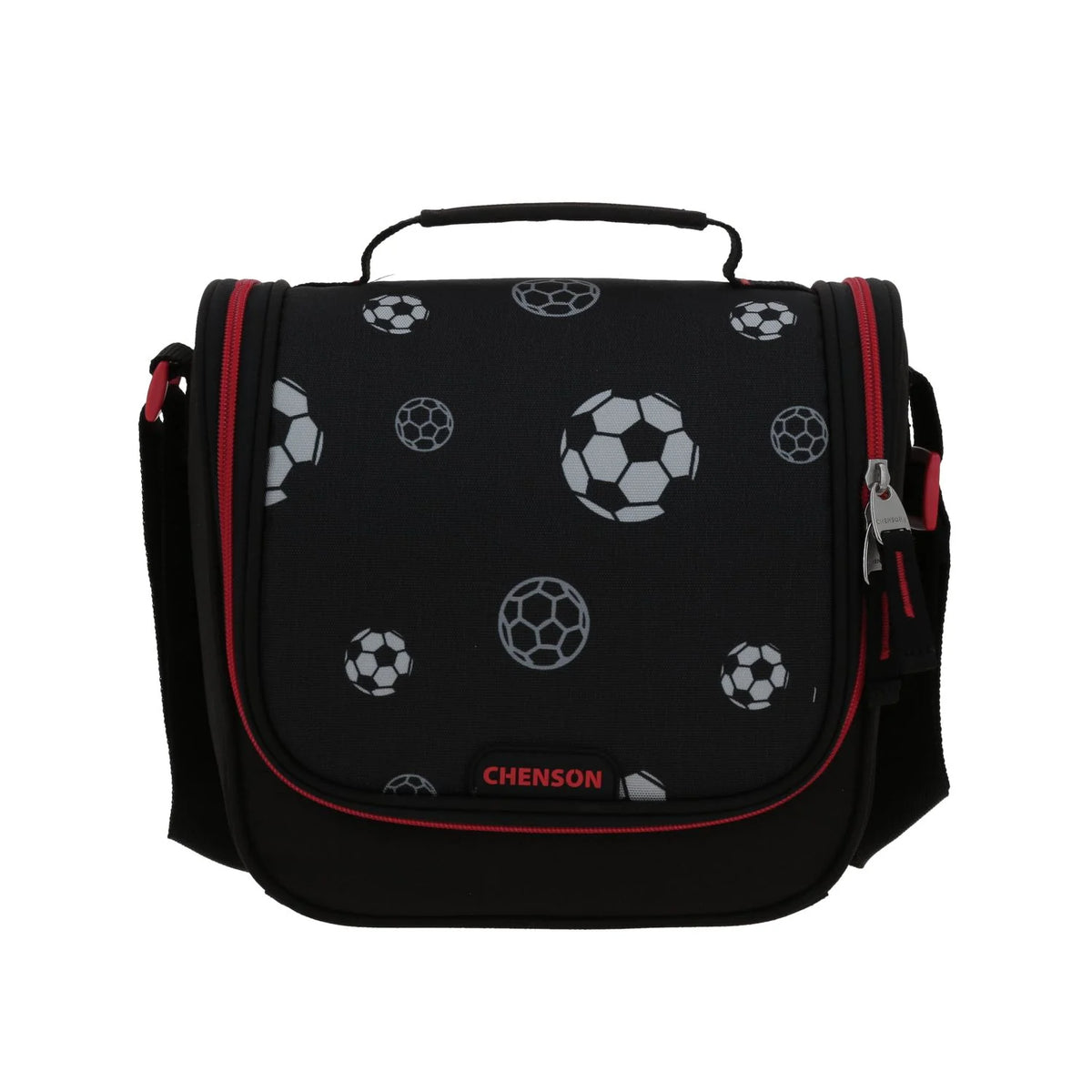 Lonchera Termica Biolt Estampado Balones Negra Chenson