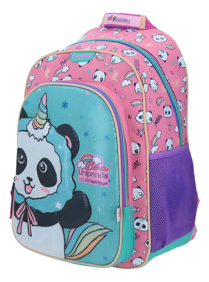 Mochila Happy Girl Be A Unipanda Relieve 3d Primaria Chenson