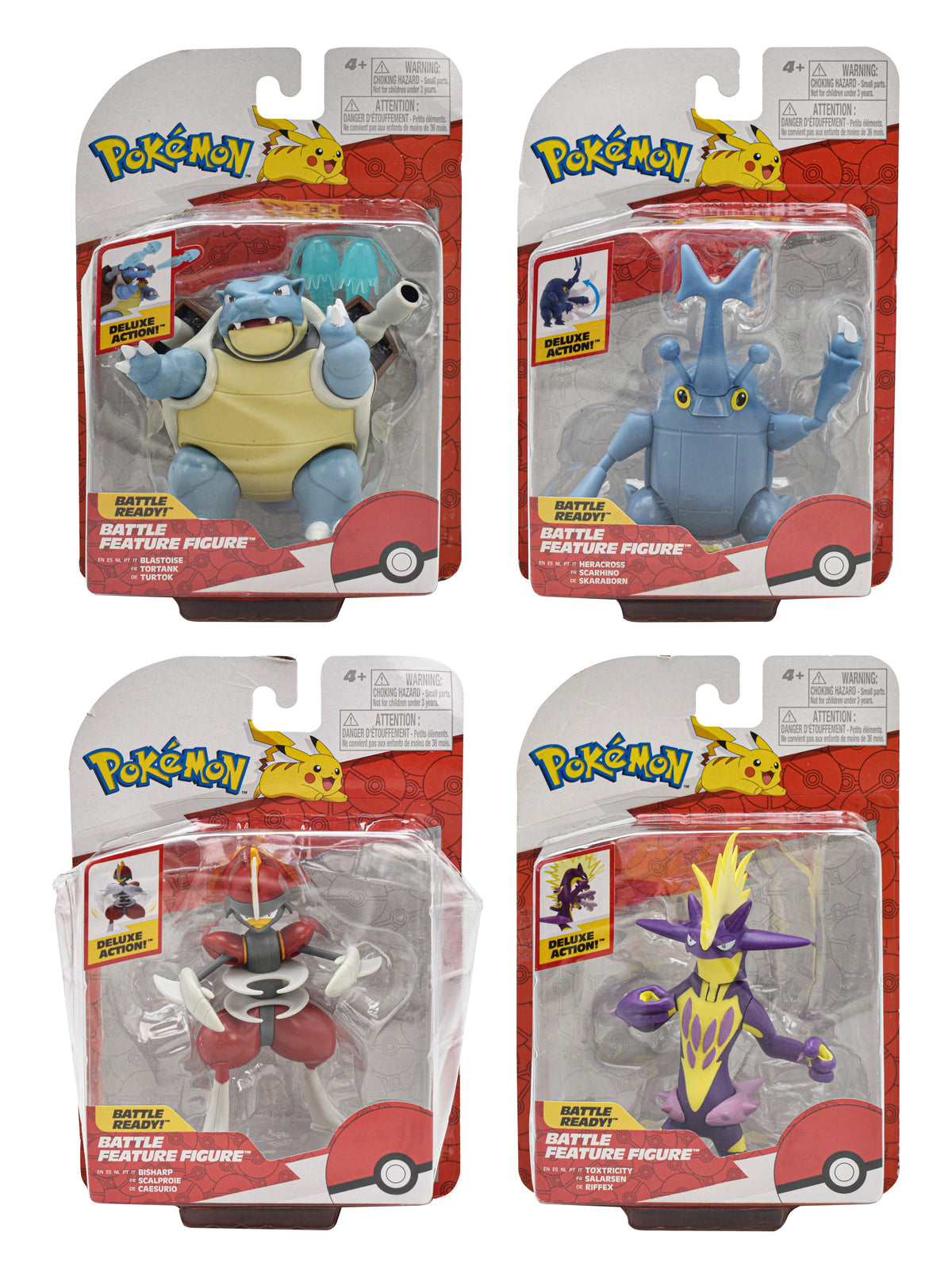 Pokemon Battle Feature Figure Pack 4 Figuras #4 Jazwares Cf